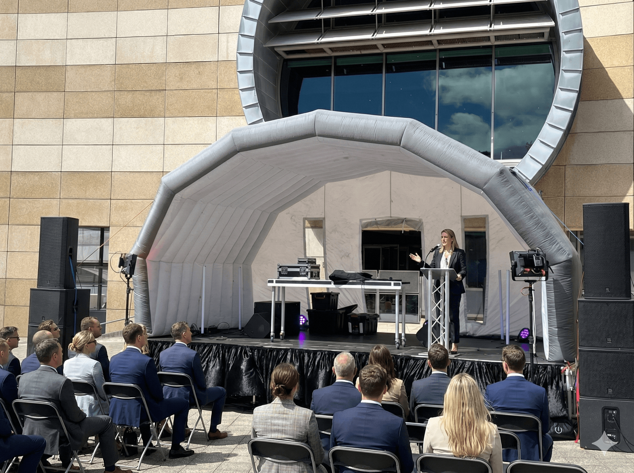 Corporate event audio setup Wellington CBD